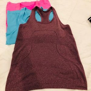 3 Lulu Lemon Run Swiftly Tanks